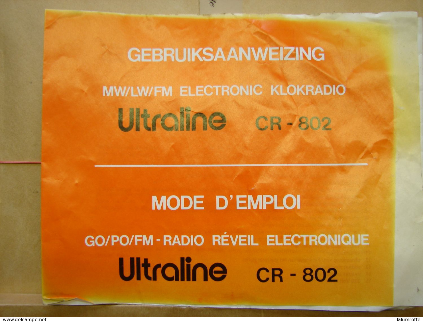 Lot. 2004. Plan D'une Radio. Ultraline CR-802 - Littérature & Schémas