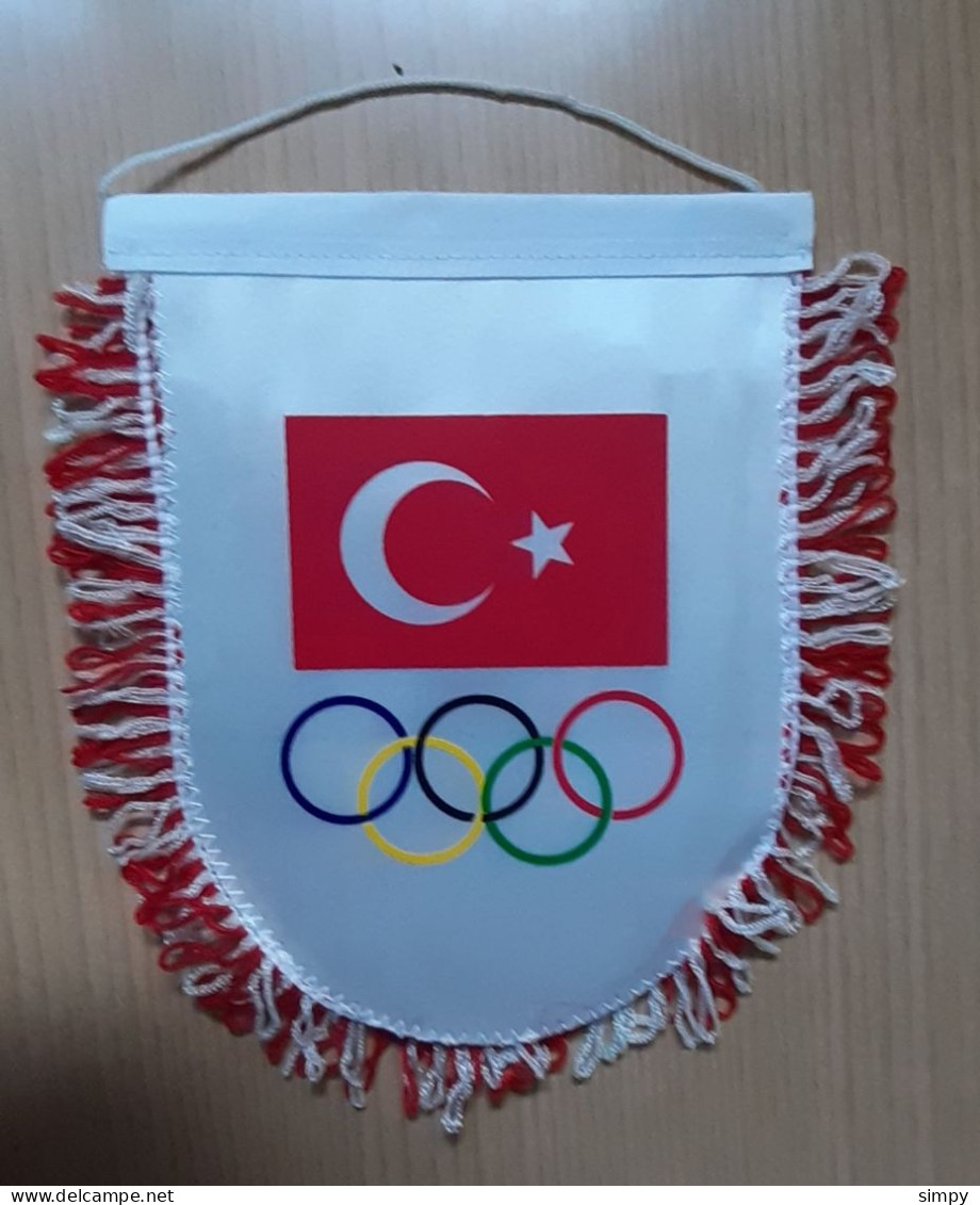 Pennant TURKEY NOC National Olympic Committee  165x230mm - Habillement, Souvenirs & Autres