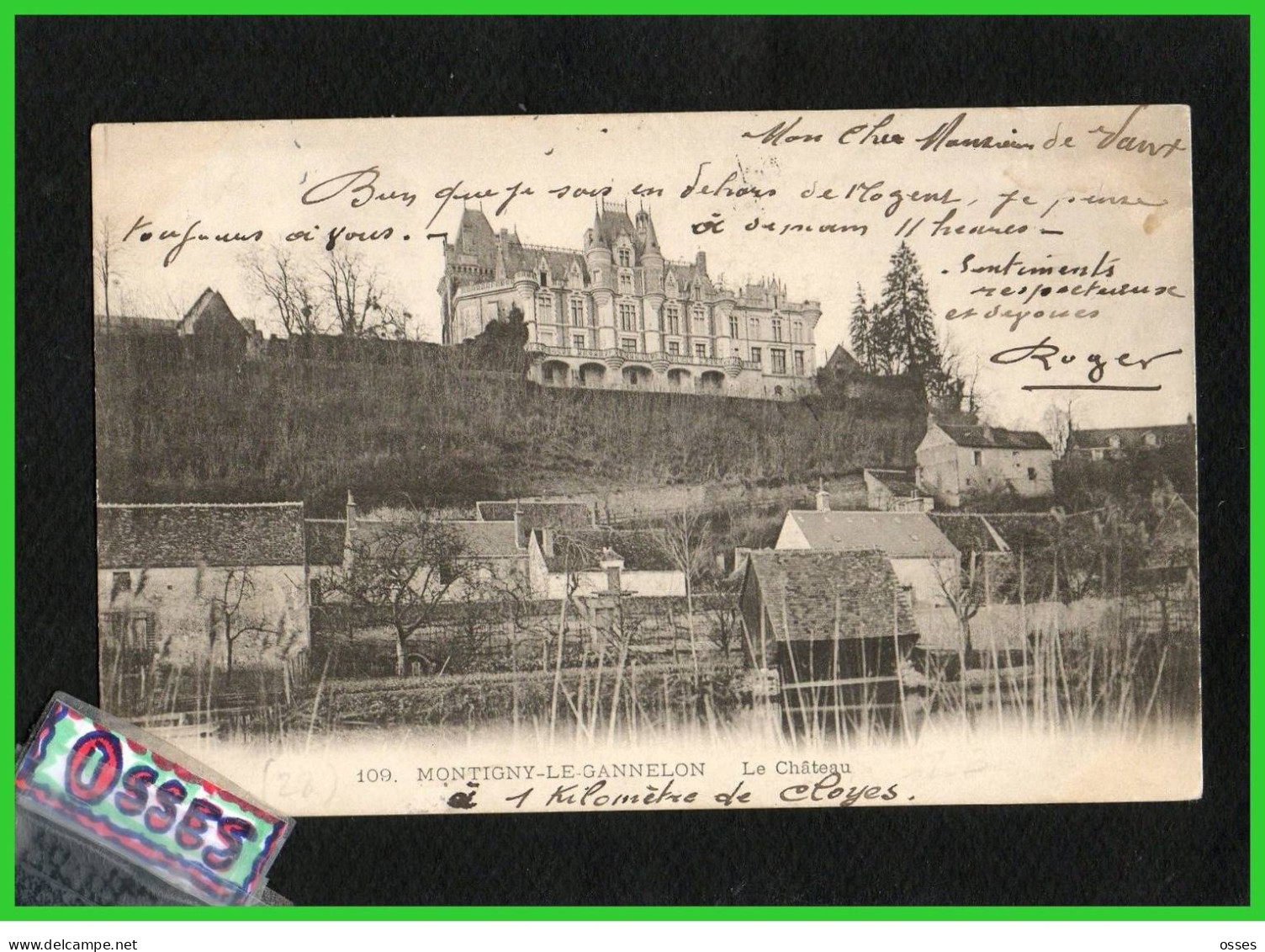 DEUX C.P.A. Montigny Le Gannelon Vallée Du Loir / Le Château (rectos Versos) - Montigny-le-Gannelon