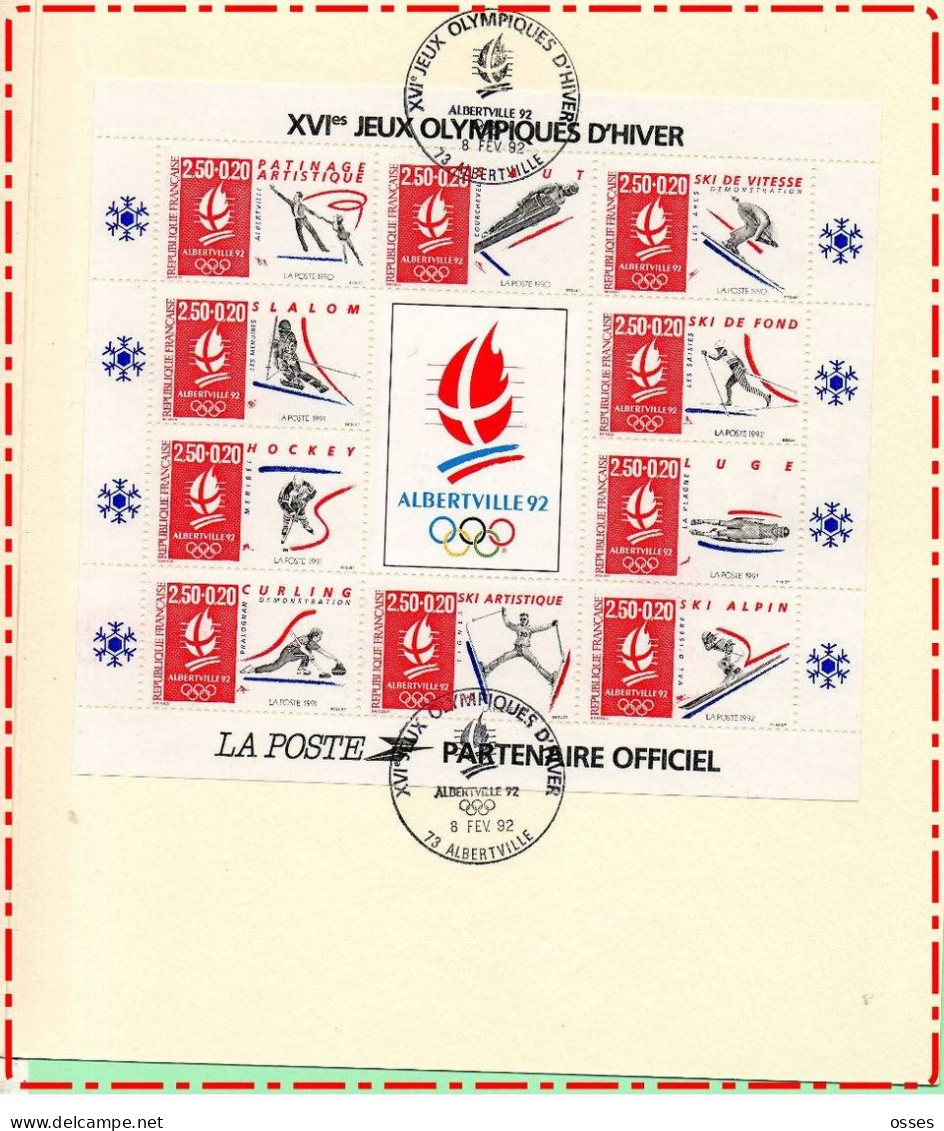 JEUX OLYMPIQUES D'HIVER SAVOIE 1992 Albertville 8 Février 92 - Briefe U. Dokumente