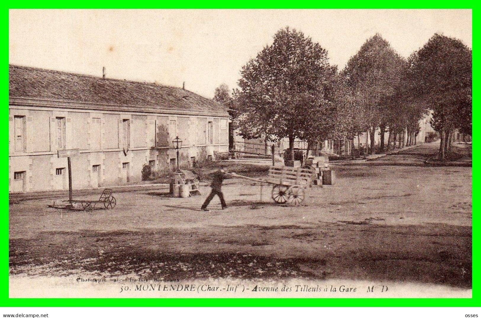 MONTENDRE - ( Char.- Inf.) Avenue Des Tilleuls à La Gare (recto Verso) - Montendre