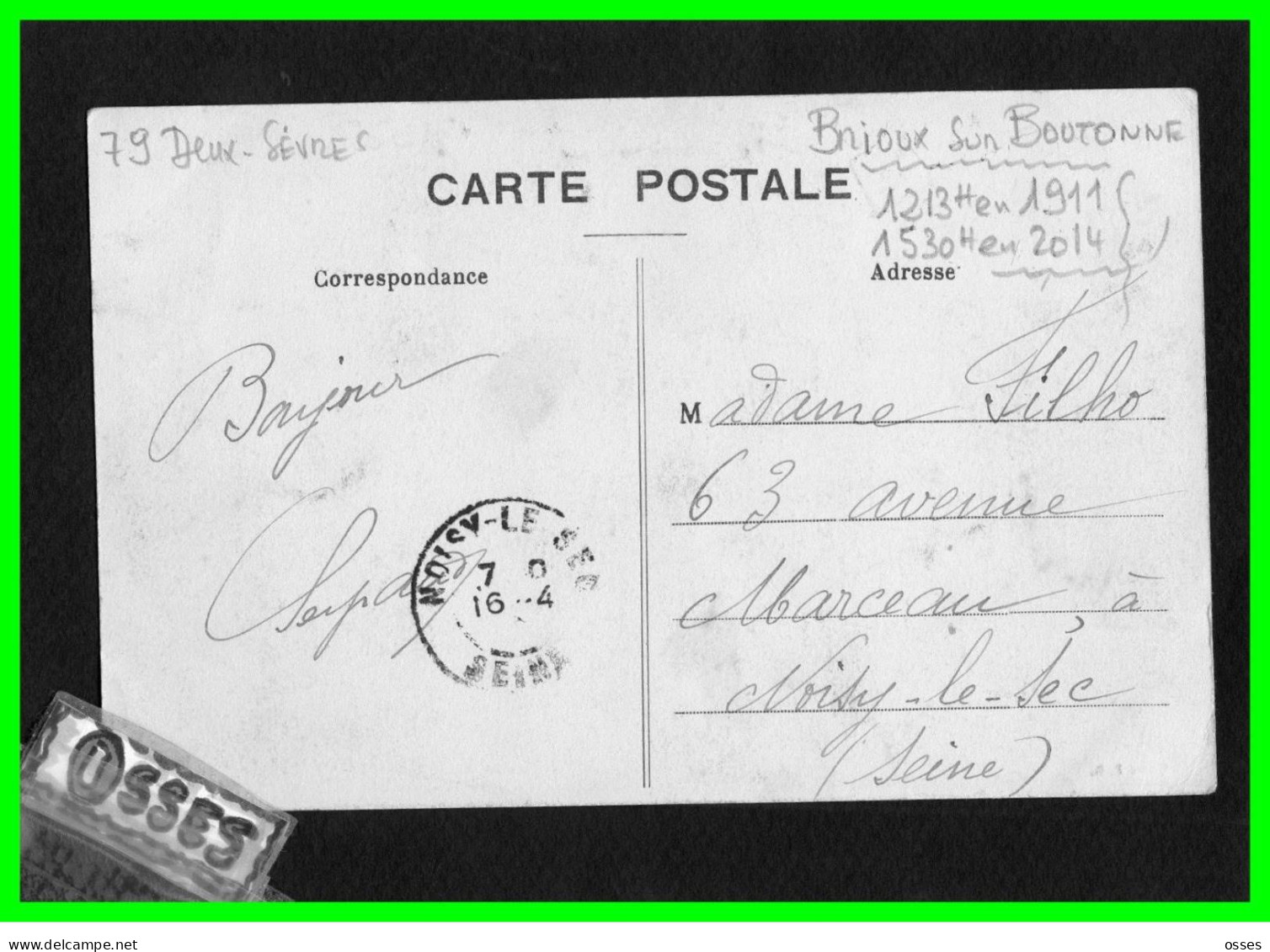 Brioux Sur Boutonne Foire Du 20 Novembre Industrie Mulassiere (recto Verso) - Brioux Sur Boutonne