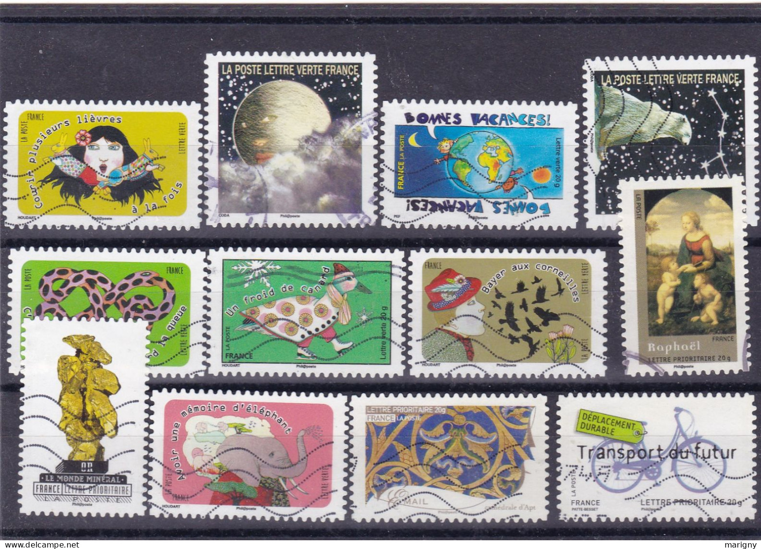 LOT DE  TIMBRES  DEVERS DE FRANCE . OB . - Collections (sans Albums)