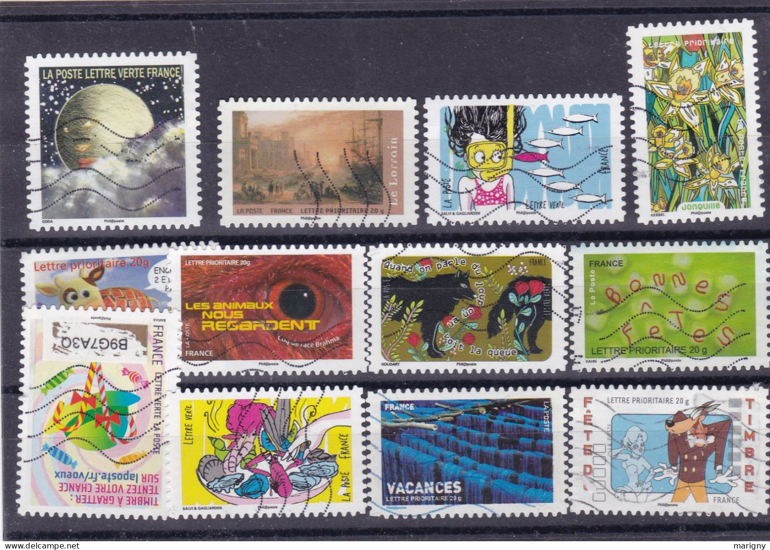 LOT DE  TIMBRES  DEVERS DE FRANCE . OB . - Collections (sans Albums)