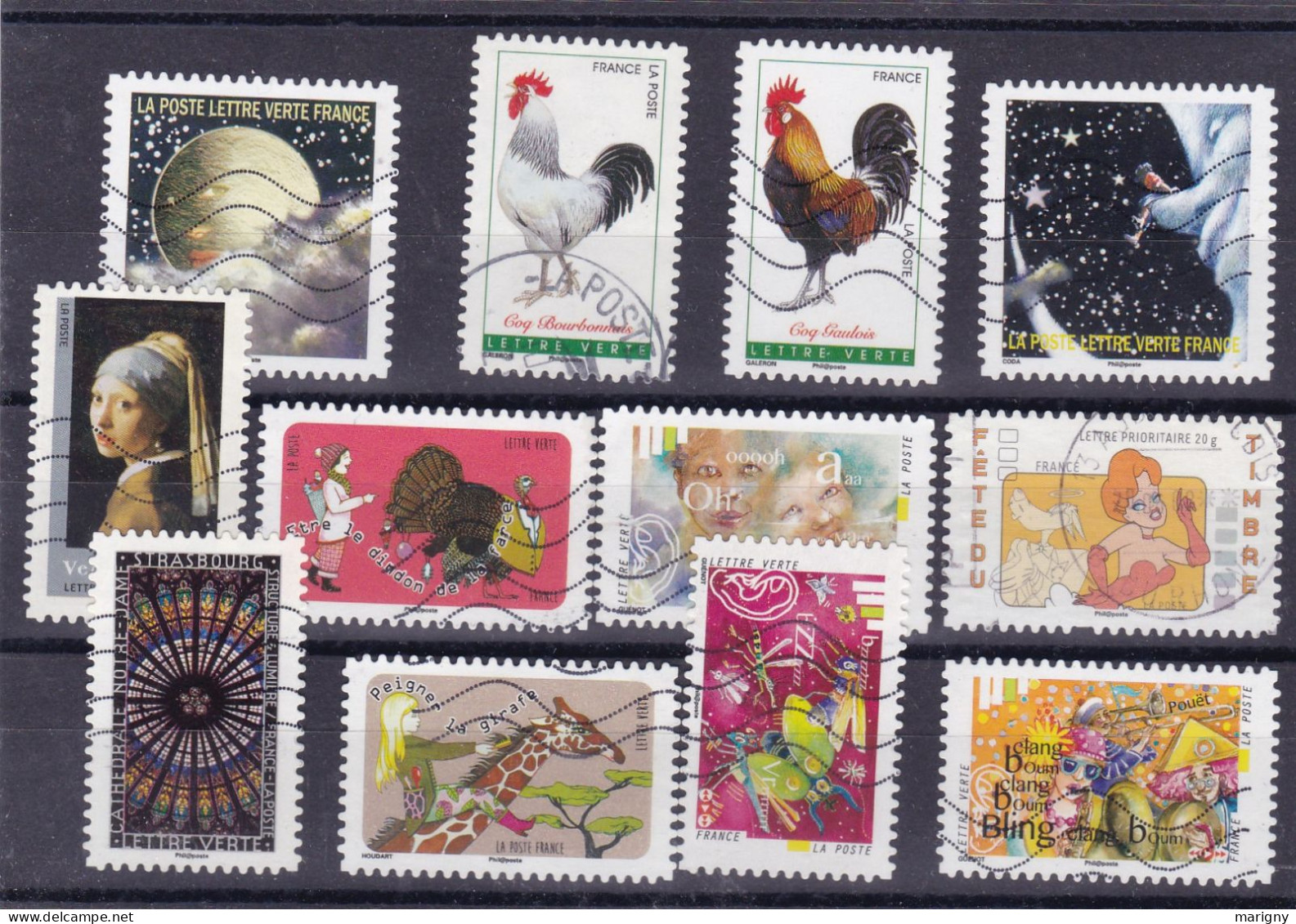 LOT DE  TIMBRES  DEVERS DE FRANCE . OB . - Collections (sans Albums)