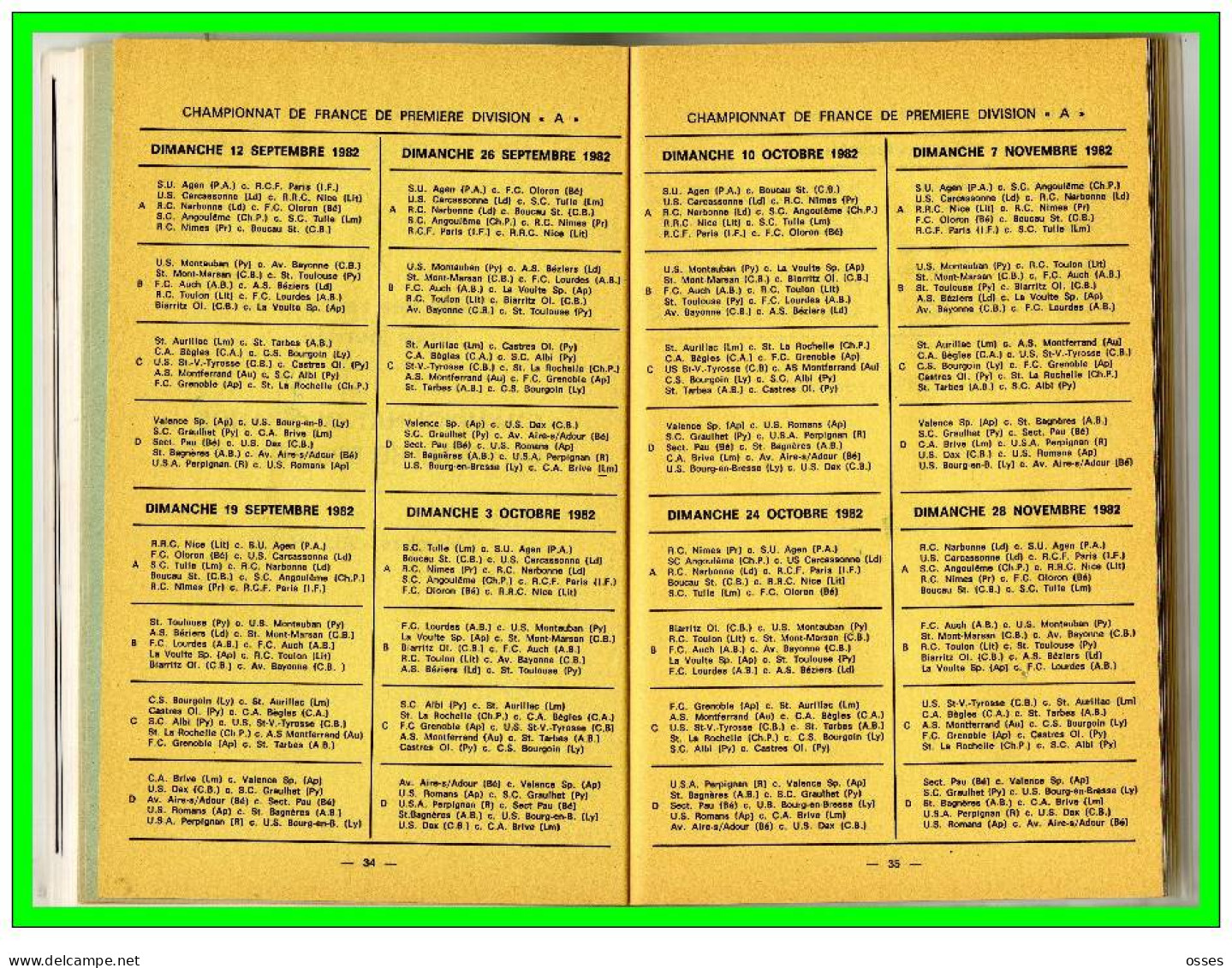 FFR  Compétitions Fédérales.Reglements/Calendrier Général Saison.1982 1983.(196 Pages)(rectos versos)