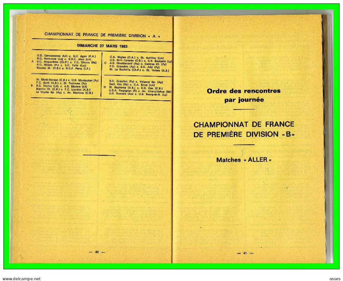 FFR  Compétitions Fédérales.Reglements/Calendrier Général Saison.1982 1983.(196 Pages)(rectos versos)