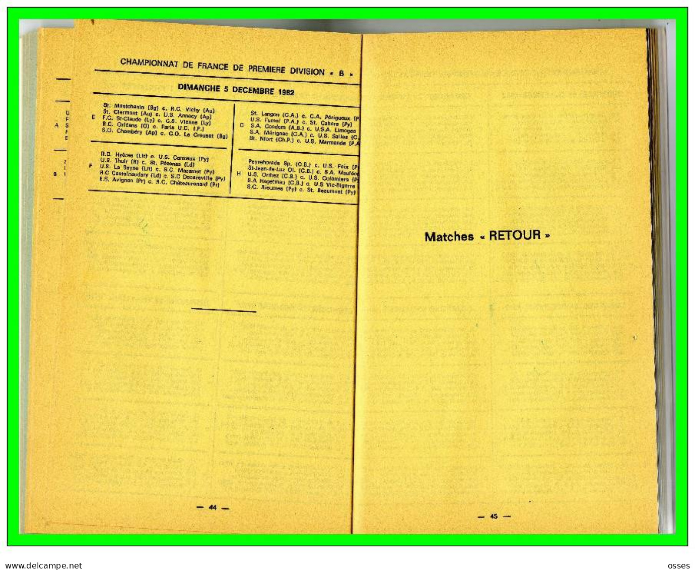 FFR  Compétitions Fédérales.Reglements/Calendrier Général Saison.1982 1983.(196 Pages)(rectos versos)