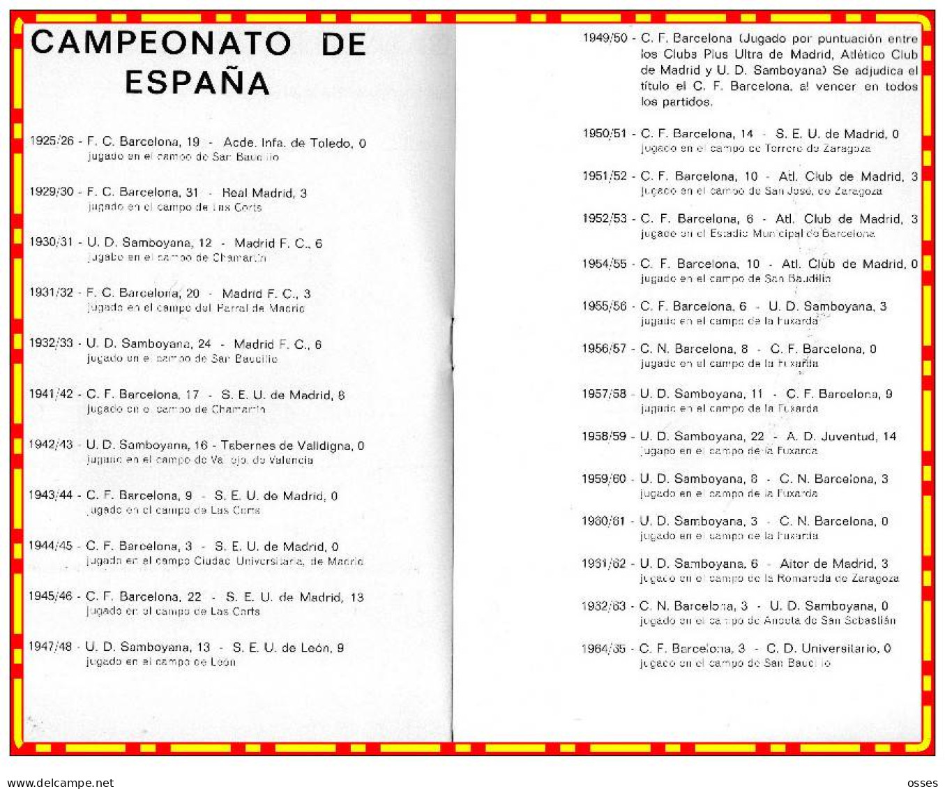 - FEDERATION CATALANA de RUGBY 1922-1972 "Tournoi du Cinquantenaire" (rectos versos)