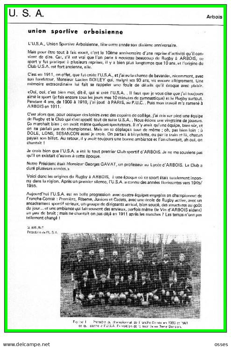 - BESANCON.61éme ASSEMBLEE GENERALE de la F.F.R.23.24.25 Juillet1981 (rectos versos)