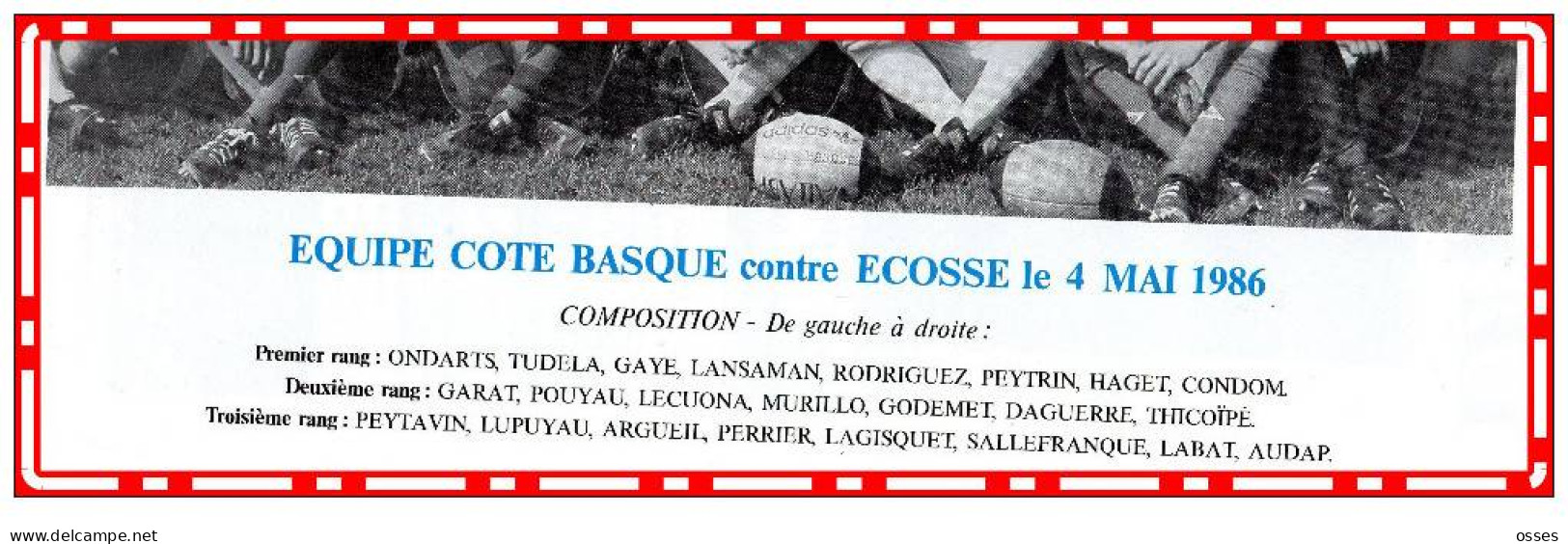 F.F.Rugby 67eme Assemblée Générale DAX les 26.27.et 28 Juin 1986 (40 pages rectos versos)