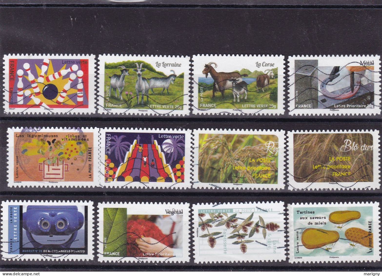 LOT DE  TIMBRES  DEVERS DE FRANCE . OB . - Collections (sans Albums)