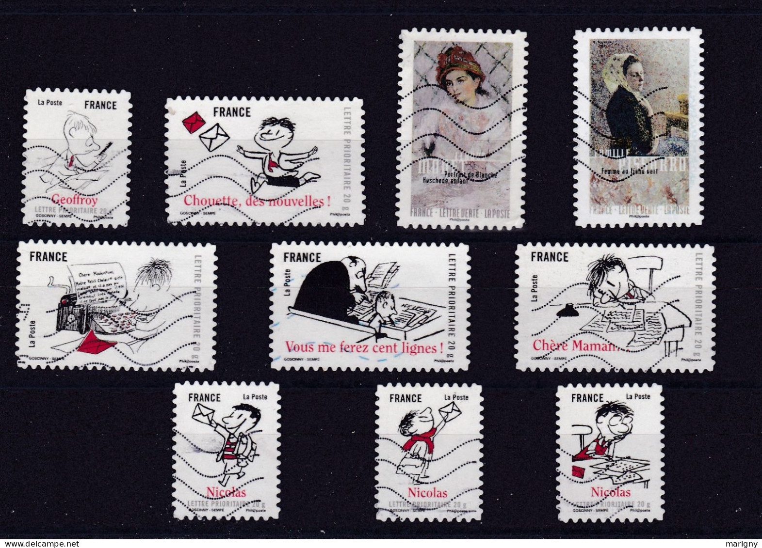 LOT DE  TIMBRES  DEVERS DE FRANCE . OB . - Collections (sans Albums)