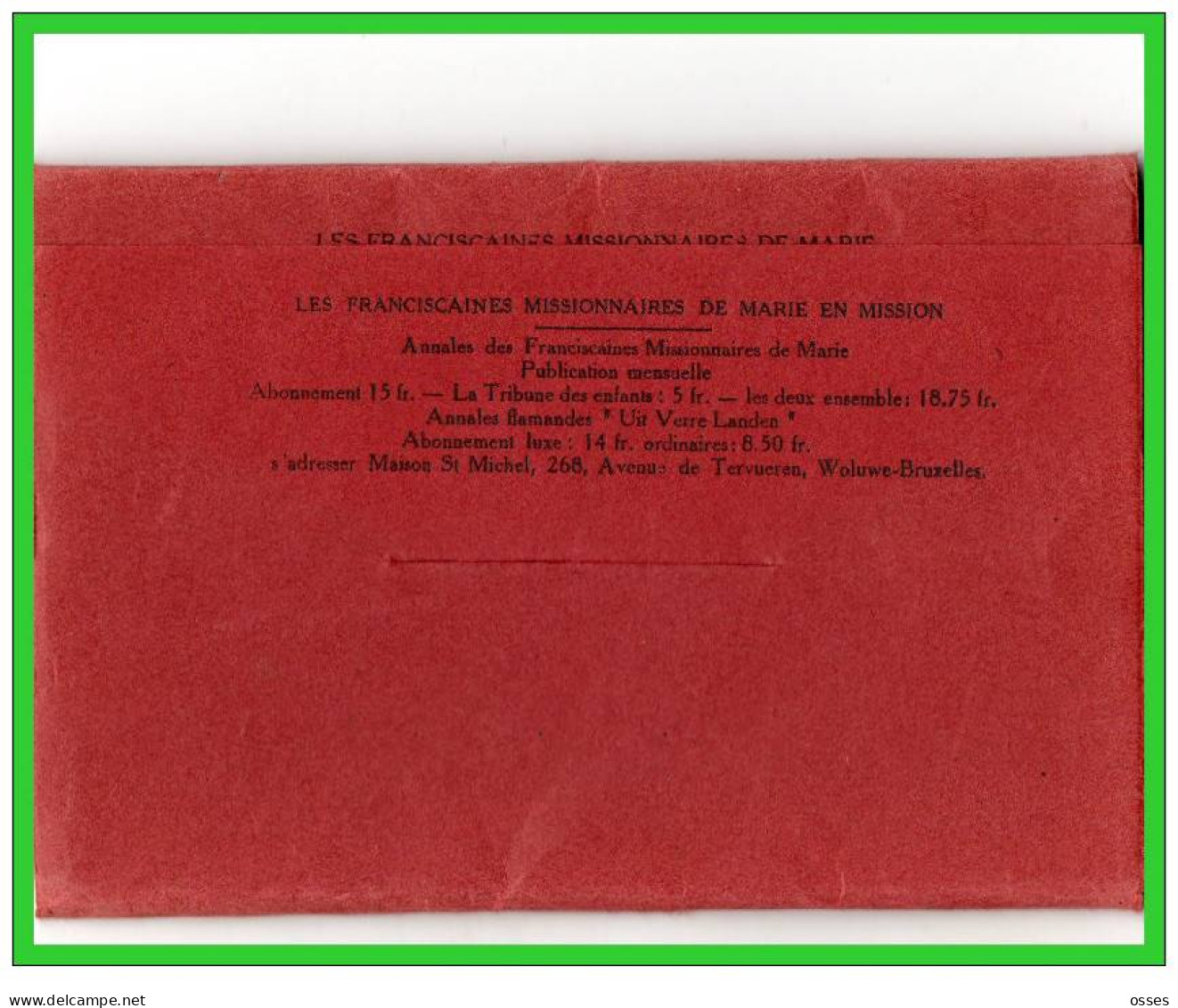 Dix Sept C.P.A.Petit courrier missionnaire.Franciscaines Missionnaires de Marie(rectos versos)