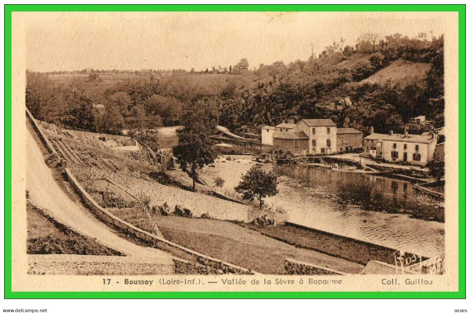 -DEUX C.P.A.Boussay Sur Sèvre .(Loire Inf.) La Sèvre Et Le Village De Bapaume (rectos Versos) - Boussay