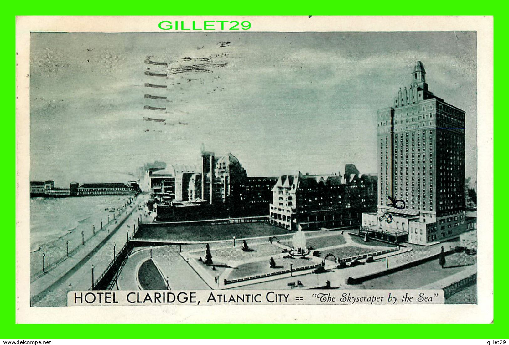 ATLANTIC CITY, NJ - HOTEL CLARIDGE - TRAVEL IN 1940 - L'UMITONE PHOTOPRINT - - Atlantic City