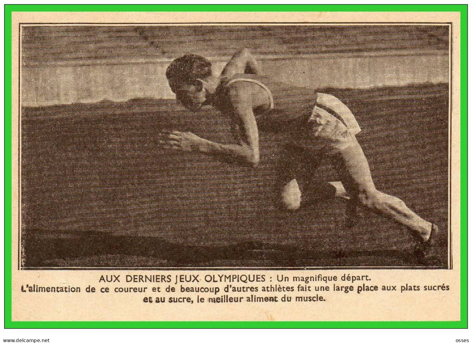 - AUX DERNIERS JEUX OLYMPIQUES -Un Magnifique Départ  (recto Verso) - Athlétisme