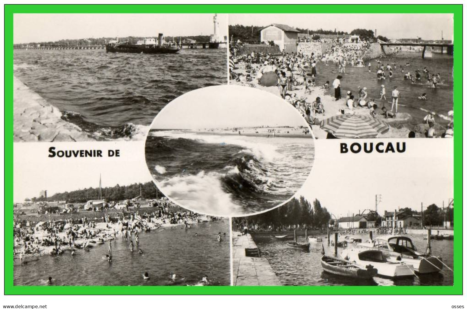 DEUX CPA.Identiques-Cartes Multi-Vues- Couleur Et N/b.L'Adour . La Cale. La Petite Mer...(recto Verso) - Boucau