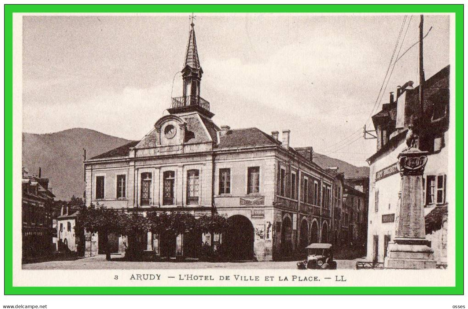 ARUDY -L'Hôtel De Ville Et La Place (recto Verso) - Arudy