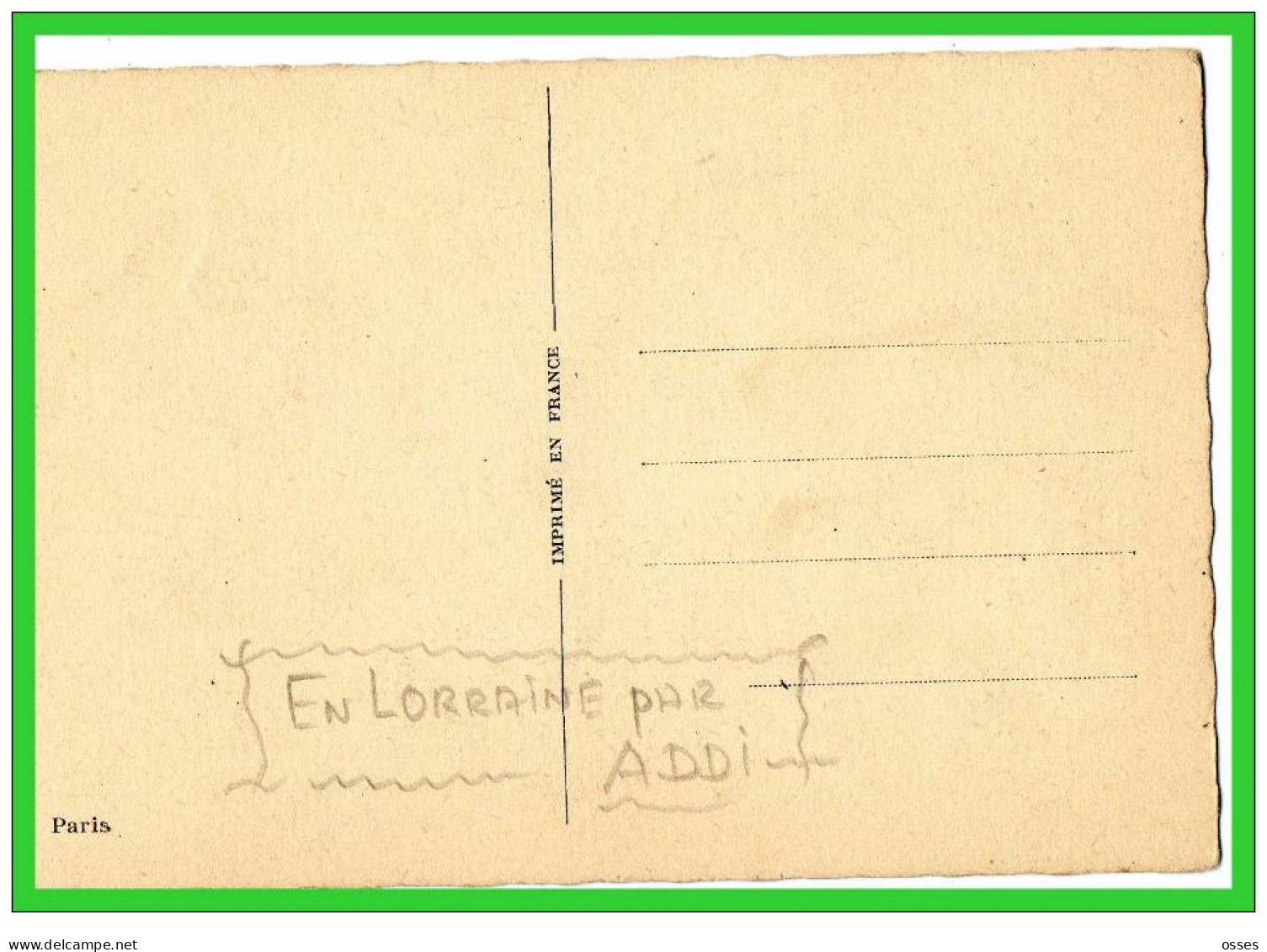 "en Lorraine" Illustrateur Addi......(recto Verso) - Lorraine