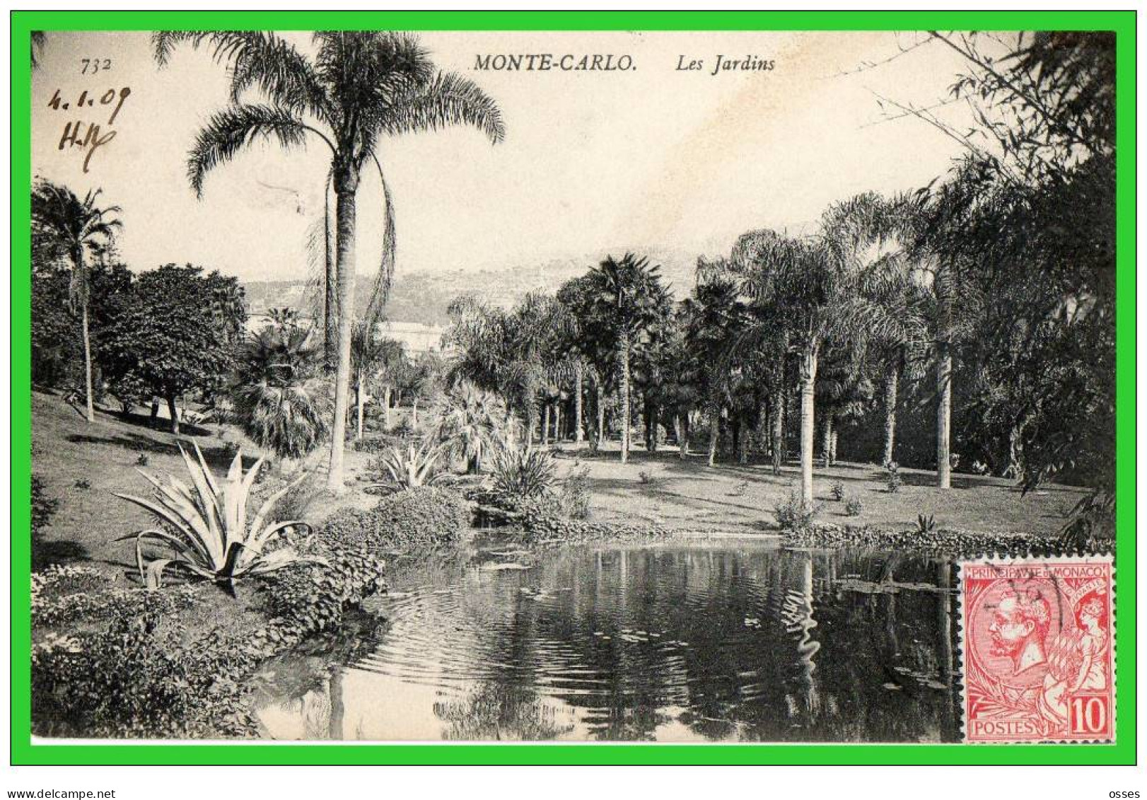  Monte - Carlo - Les Jardins - (recto Verso) - Jardin Exotique