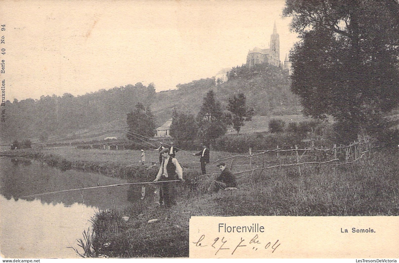 BELGIQUE - Florenville - La Semois  - Partie De Peche - Animé - Nels - Carte Postale Ancienne - Florenville