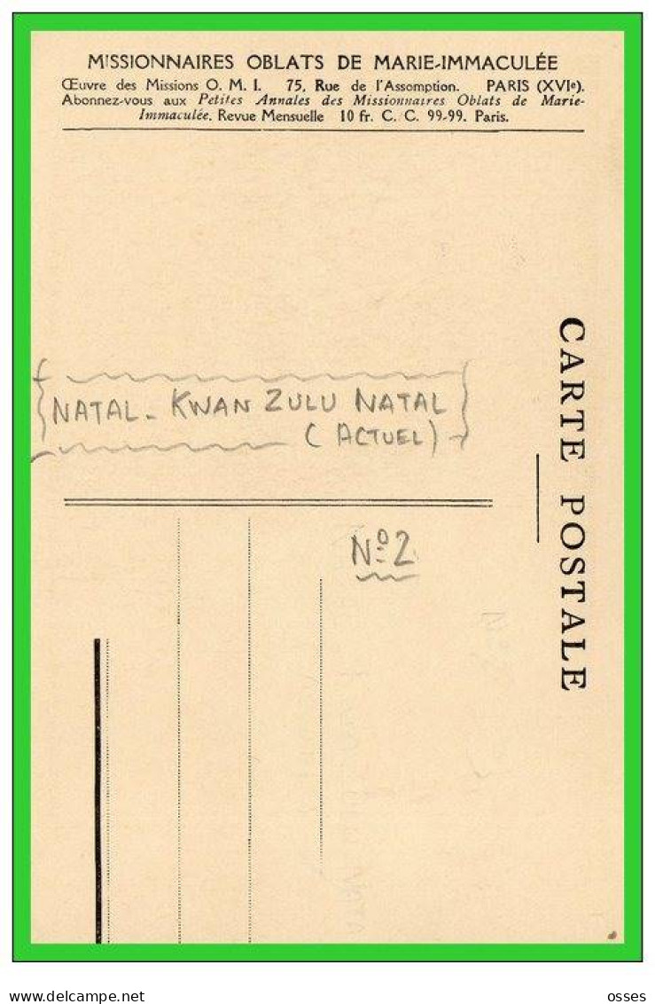 DEUX C.P.A-Missions Sud Afrique-Natal.Une Classe De Dessin-Le Frère Coadjuteur(rectos Versos) - Missions