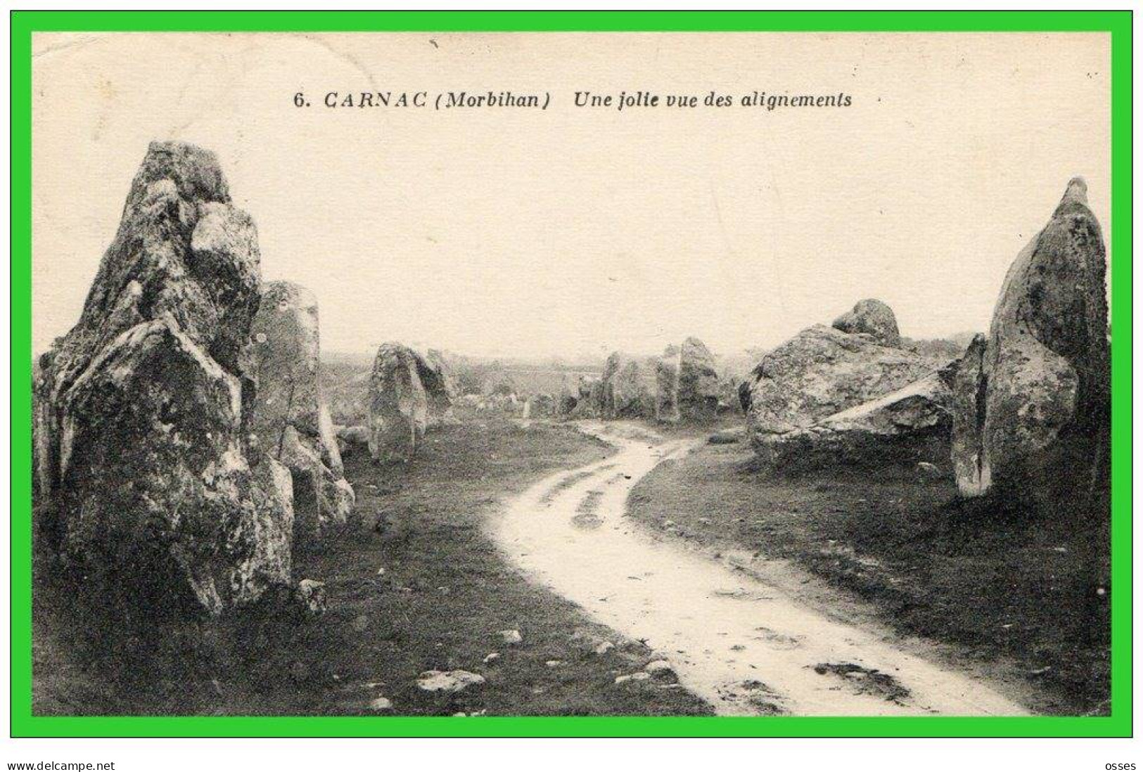 CARNAC- (Morbihan)-une Jolie Vue Des Alignements..(recto Verso) - Dolmen & Menhirs