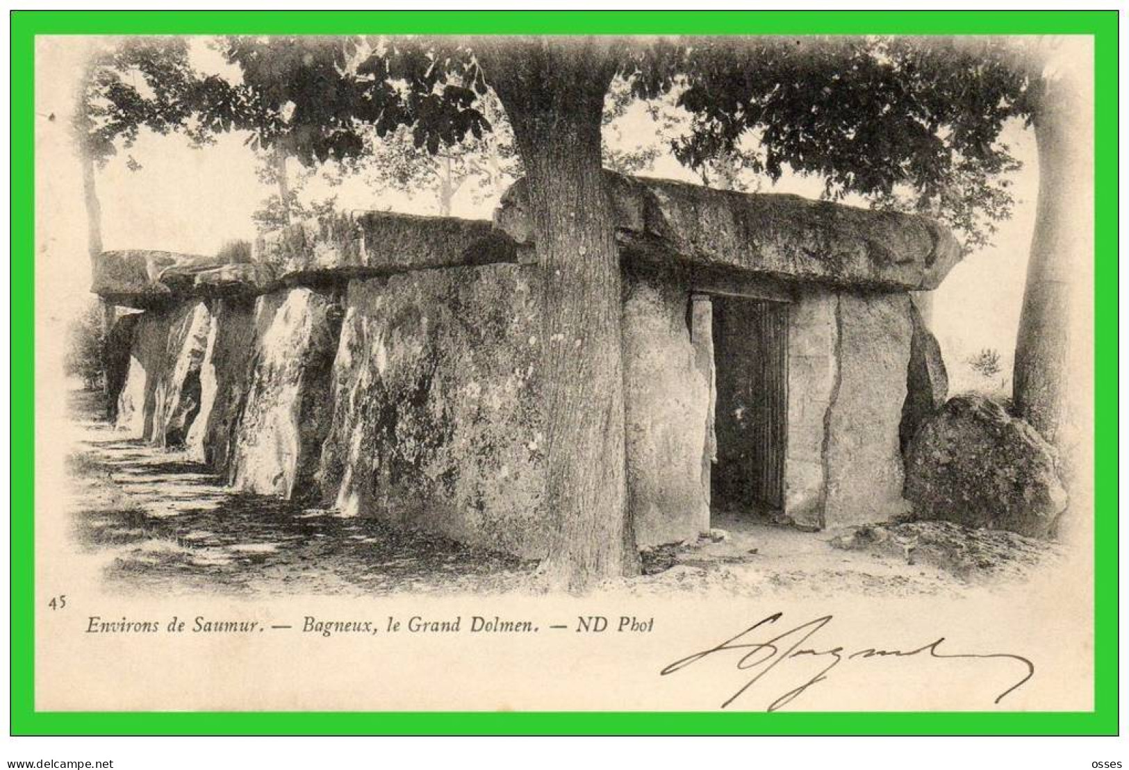 45-Environs De Saumur- Bagneux,le Grand Dolmen (recto Verso) - Dolmen & Menhirs