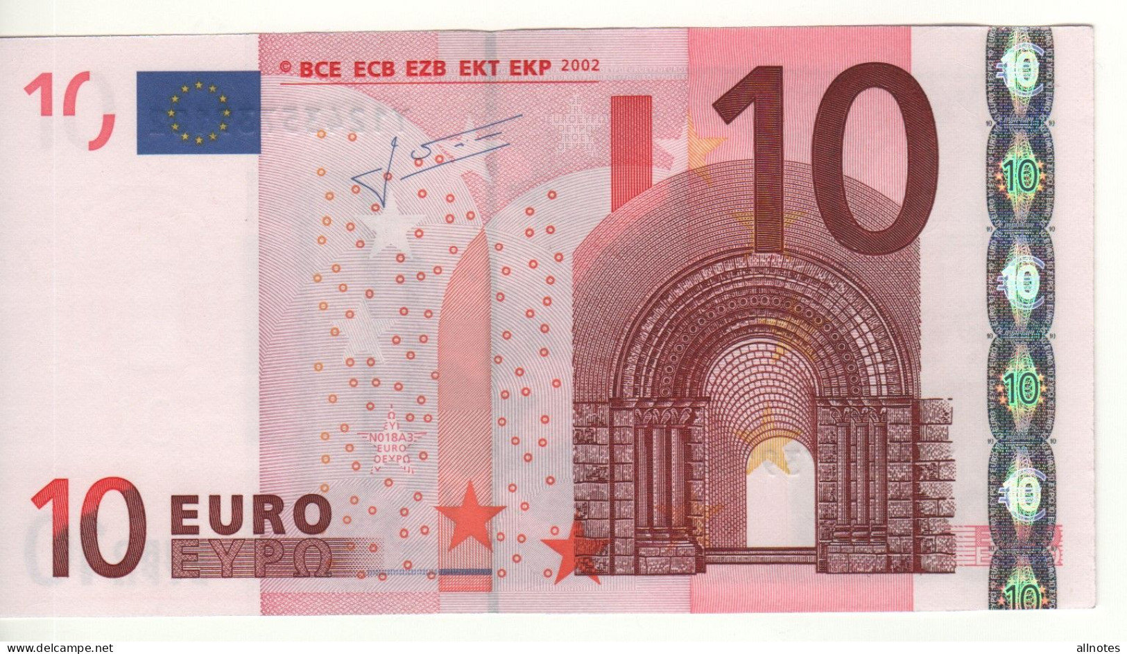 10 EURO  "Y" Greece    Firma Trichet    N 018 A3  /  FDS - UNC - 10 Euro