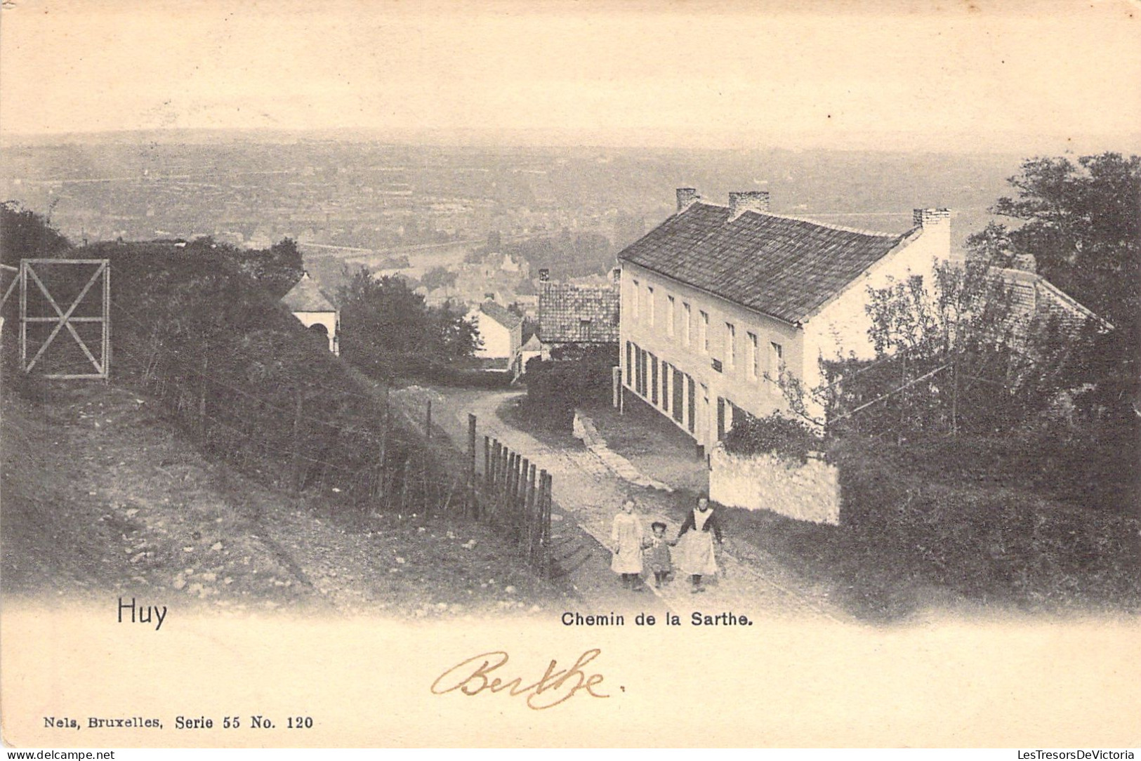 BELGIQUE - Huy - Chemin De La Sarthe - Animé - Nels - Carte Postale Ancienne - Hoei