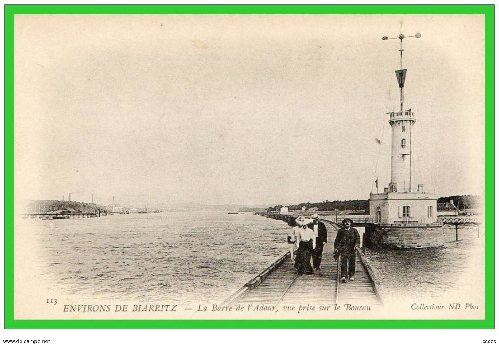 " BOUCAU" ENVIRONS DE BIARRITZ..La Barre De L'Adour,Vue Prise Sur Le Boucau-(recto Verso) - Boucau