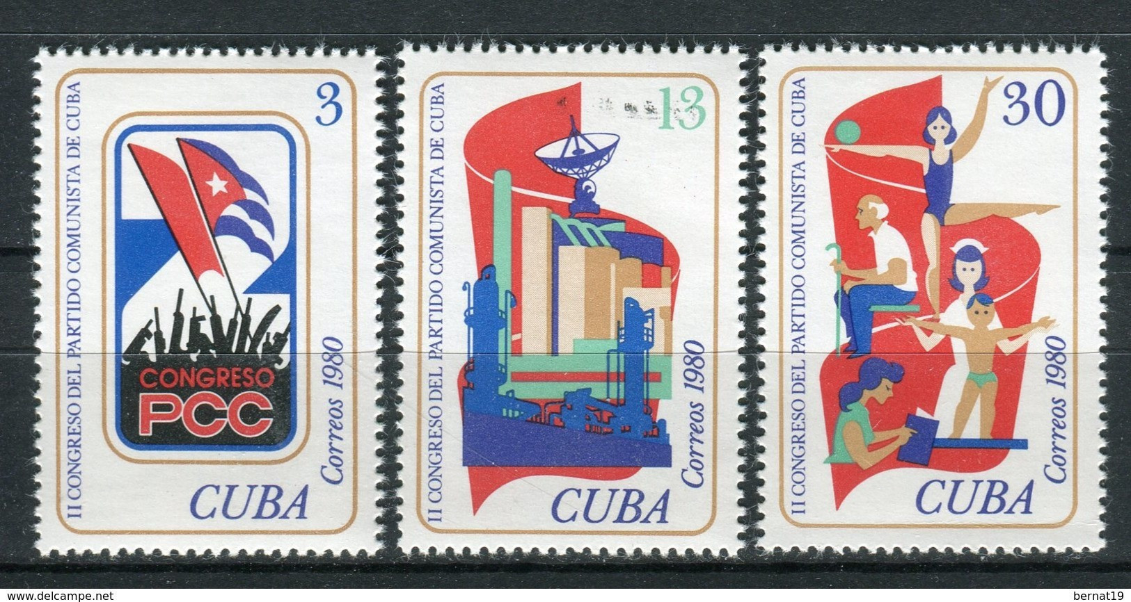 Cuba 1980. Yvert 2234-36 ** MNH. - Blocchi & Foglietti
