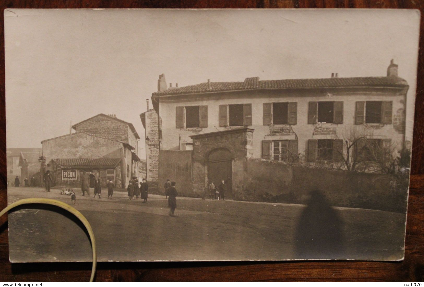 Carte Photo 1910's Rue Général Lafayette CPA Ak Animée Tirage Print Vintage - Other & Unclassified