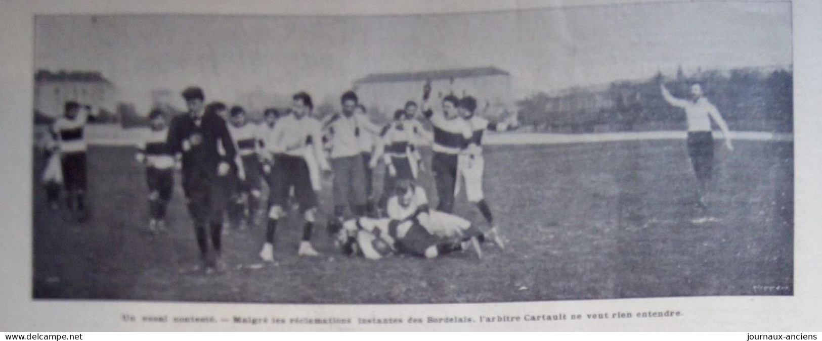 1901 RUGBY - BORDEAUX CONTRE LYON - PHOTOS DES DEUX EQUIPES - LA VIE AU GRAND AIR - Rugby