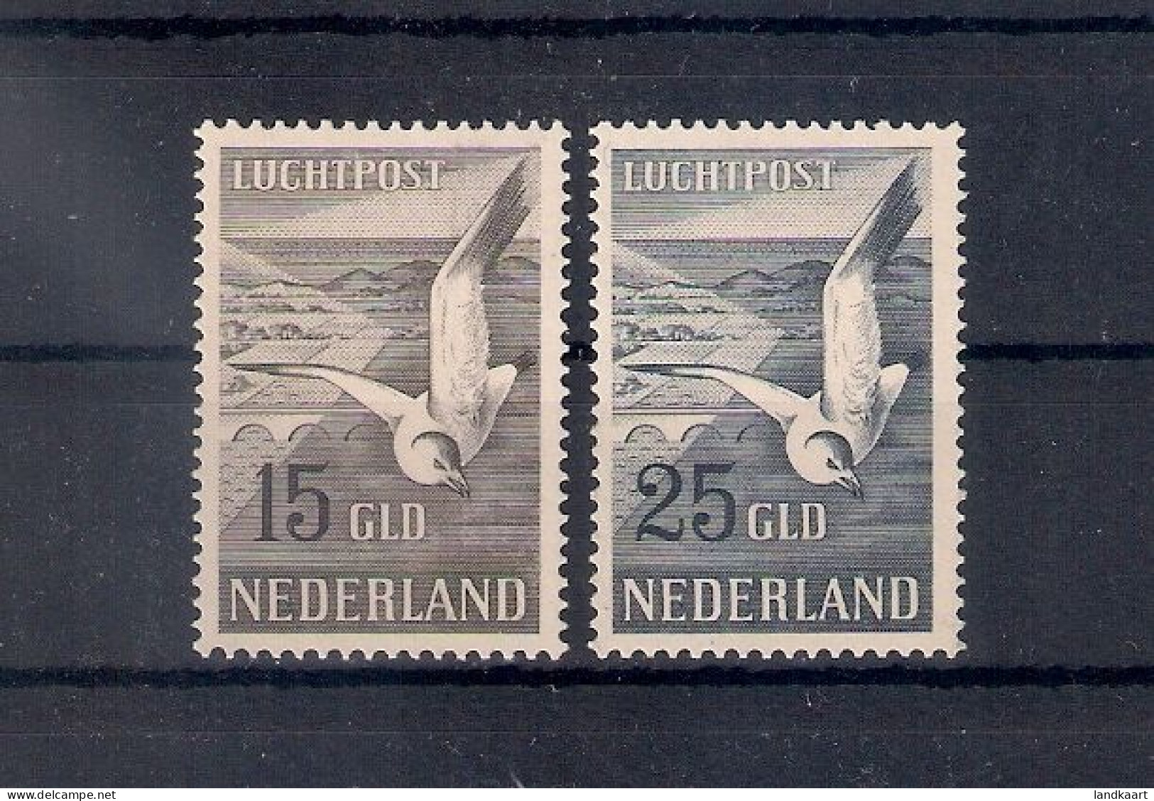 Netherlands 1951, NVPH LP Nr 12-13, MLH OG - Poste Aérienne