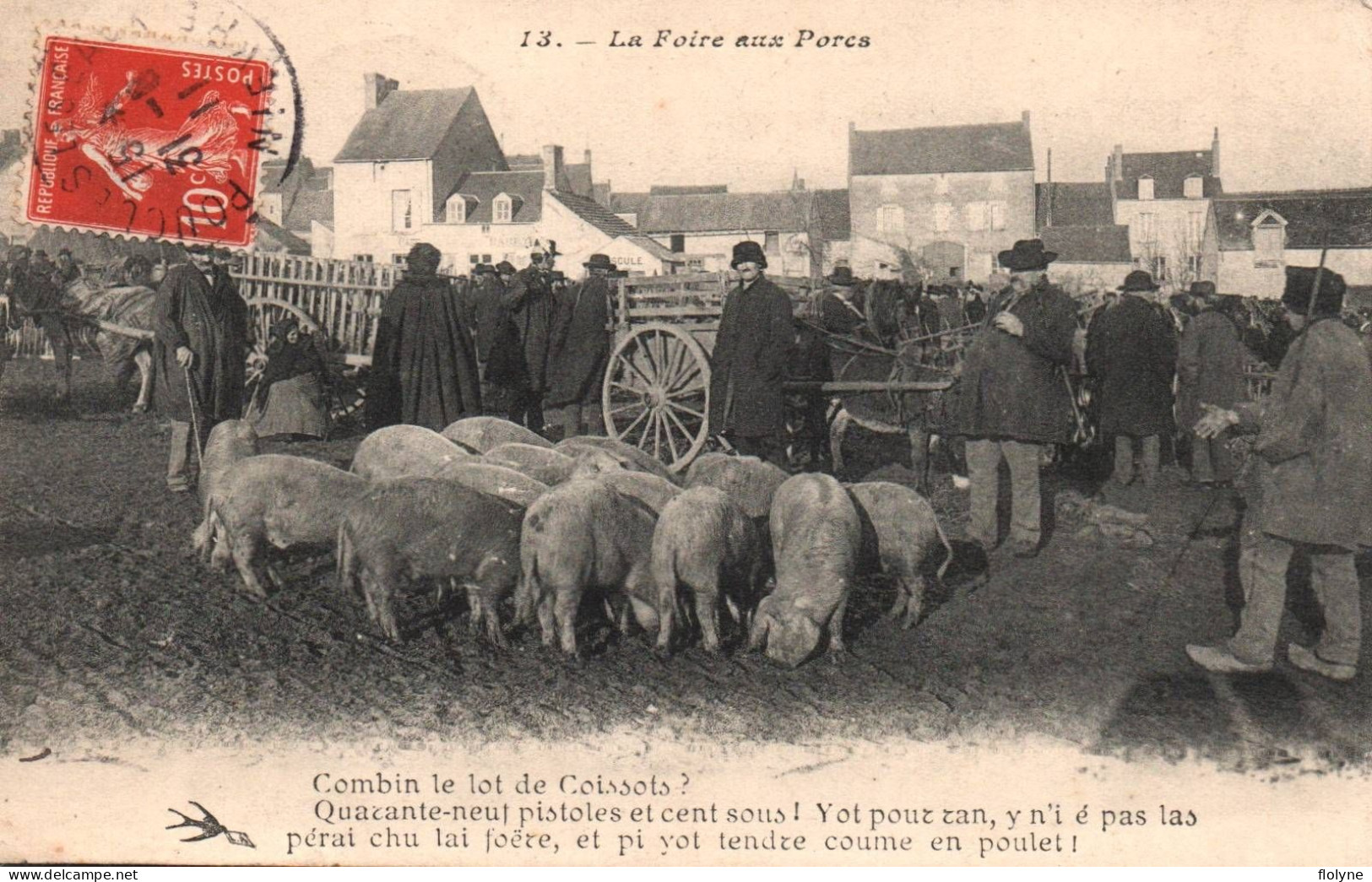 Pougues Les Eaux ? - La Foire Aux Porcs - Scène De Marché Aux Cochons Dans Le Morvan - Pougues Les Eaux
