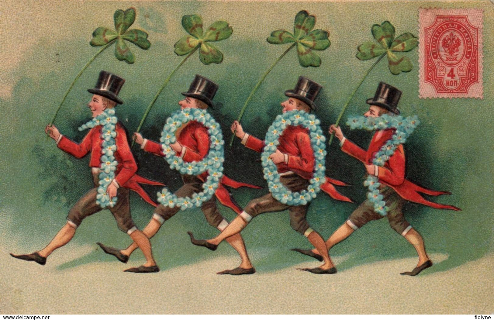 Nouvel An 1907 - Cpa Illustrateur Gaufrée Embossed - Fête Voeux - New Year