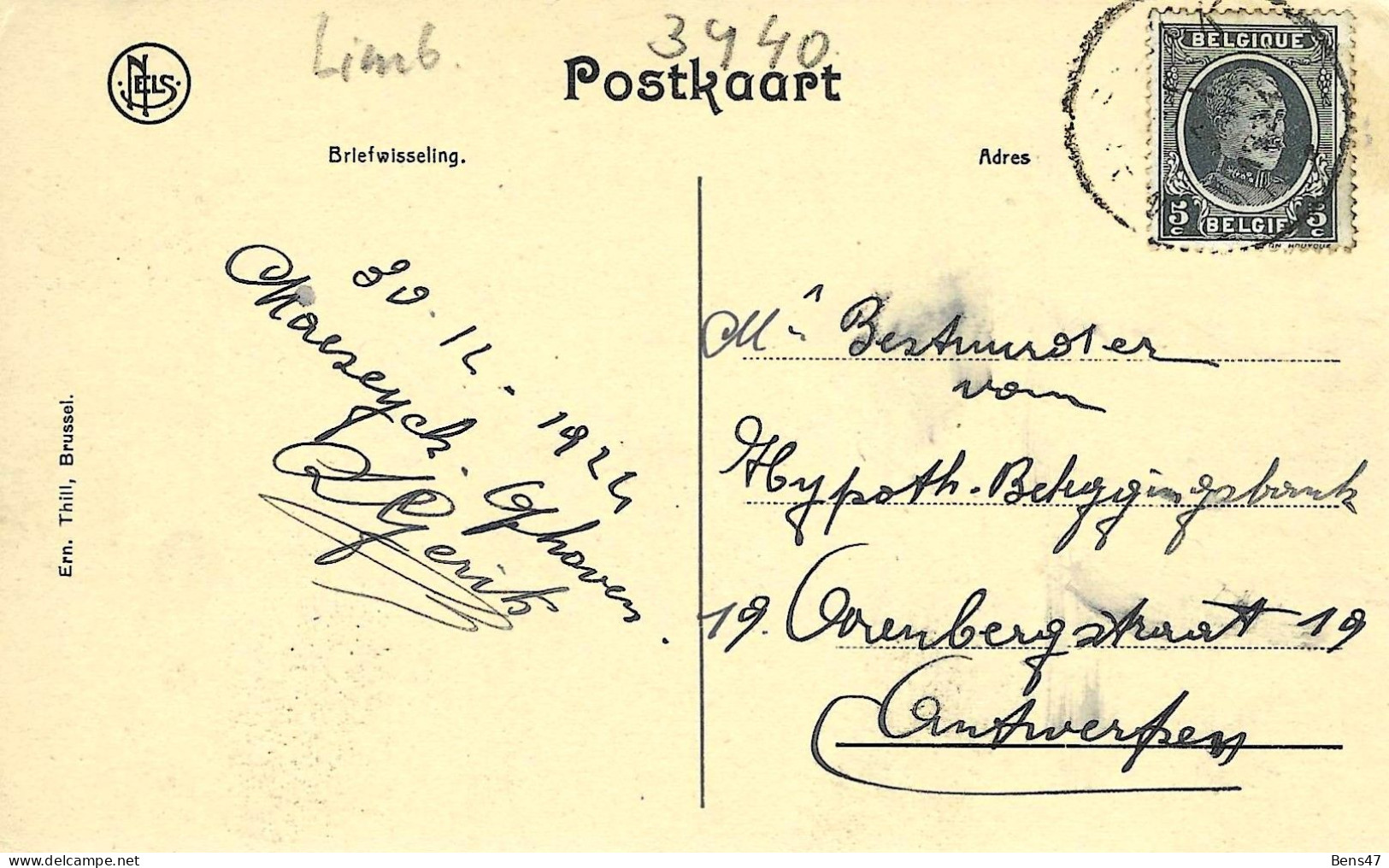 Maeseyck Pensionaat Der Damen (Ursulinen) 30-12-1924 - Maaseik