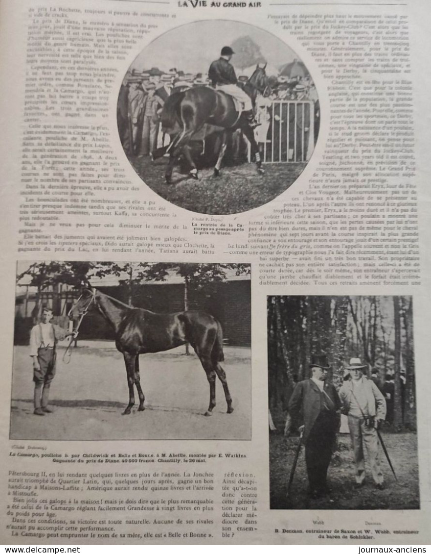 1901 MEETING DE CHANTILLY - PRIX DE DIANE - PRIX DU JOCKEY CLUB - LA VIE AU GRAND AIR - Equitation