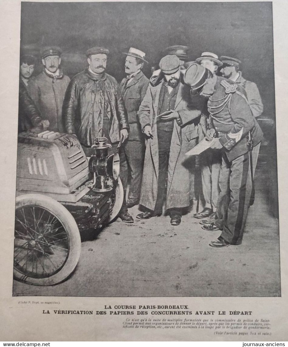1901 COURSES AUTOMOBILES - BORDEAUX = PARIS ET LA COUPE GORDON BENETT - GIRARDEAU - FOUNIER - M. MORS - TESTE - Autorennen - F1