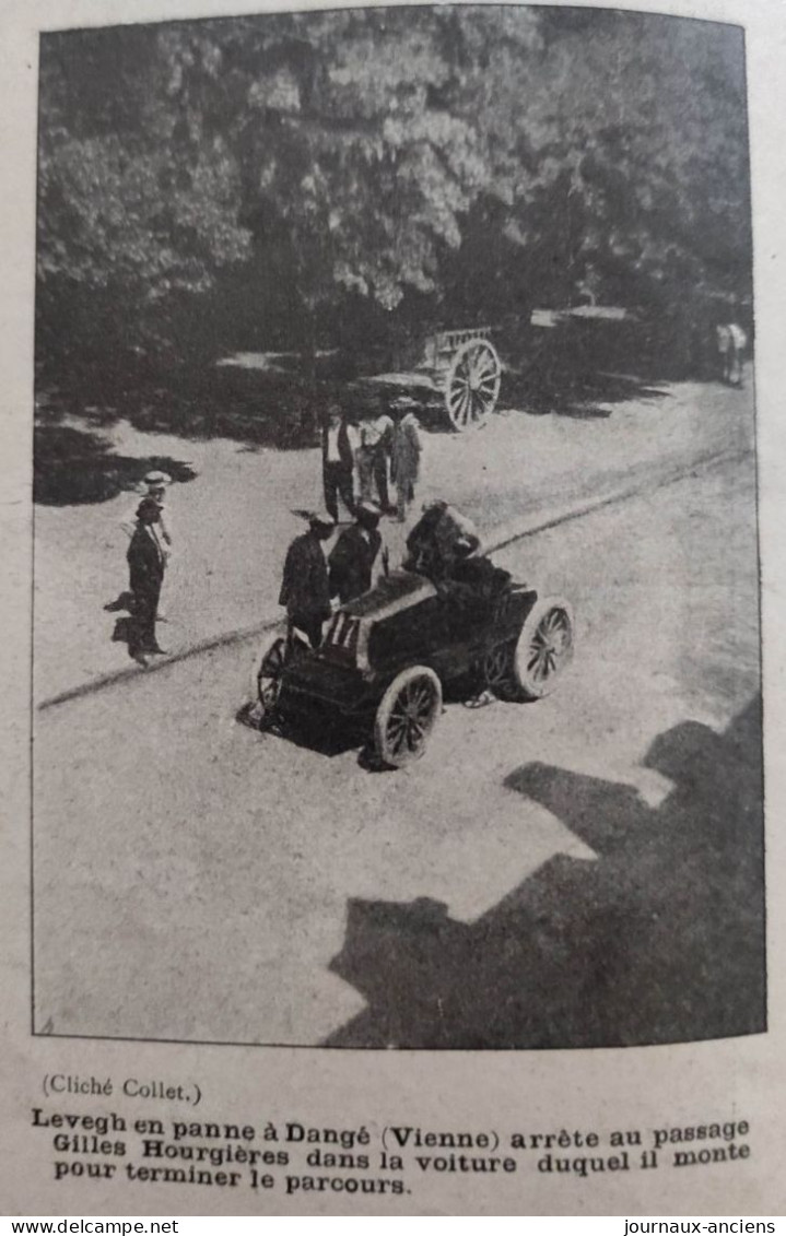 1901 COURSES AUTOMOBILES - BORDEAUX = PARIS ET LA COUPE GORDON BENETT - GIRARDEAU - FOUNIER - M. MORS - TESTE