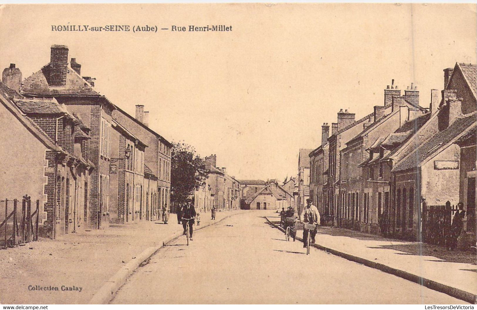 FRANCE - 10 - Romilly-sur-Seine - Rue Henri-Millet - Collection Canlay - Vélos - Carte Postale Ancienne - Romilly-sur-Seine