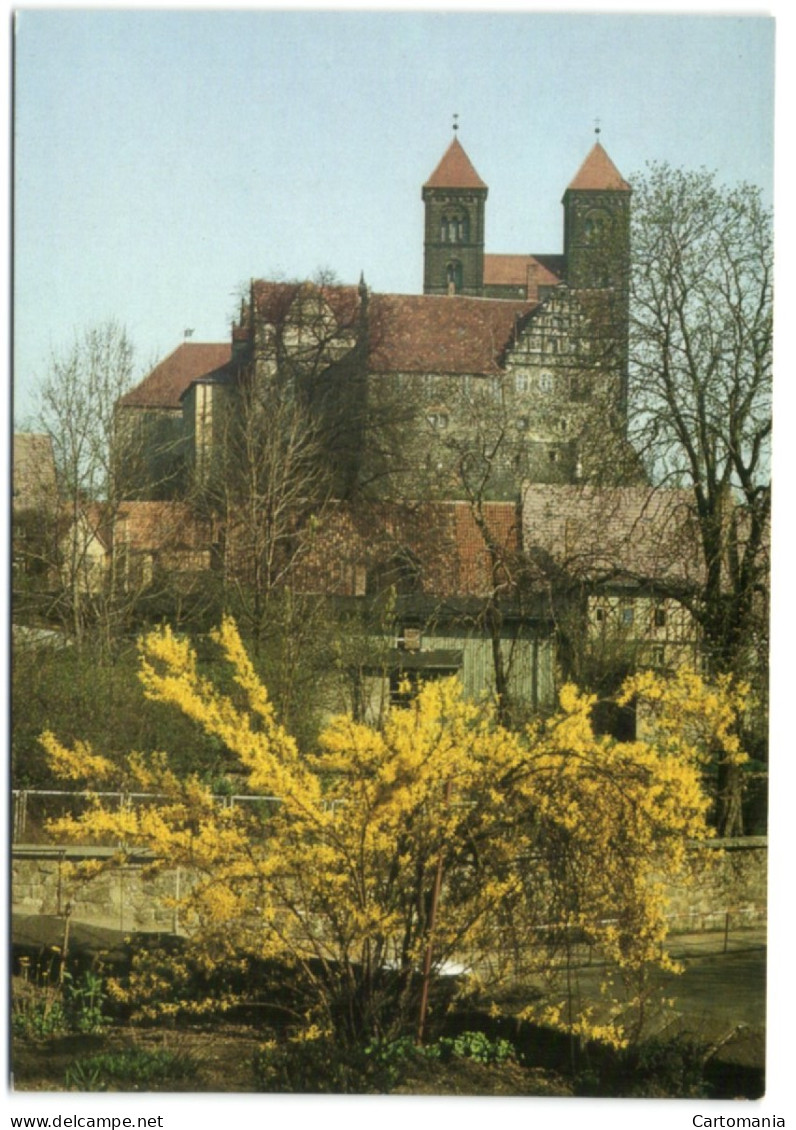 Quedlinburg - Blick Auf Den Burgberg Mit Stiftskirche Und Schloss - Quedlinburg