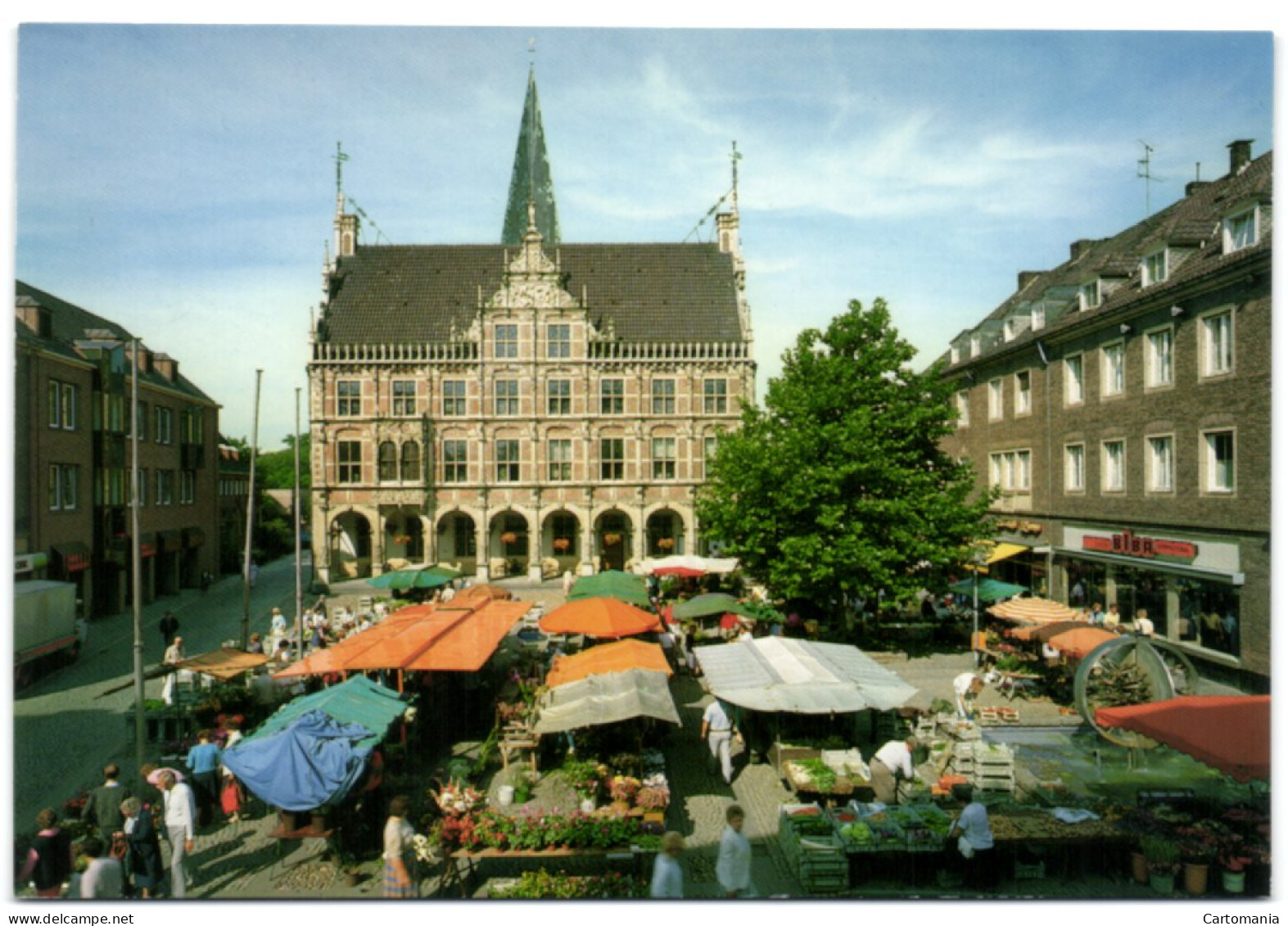 Bocholt - Historischer Rathaus Mit Marktbetrieb - Bocholt