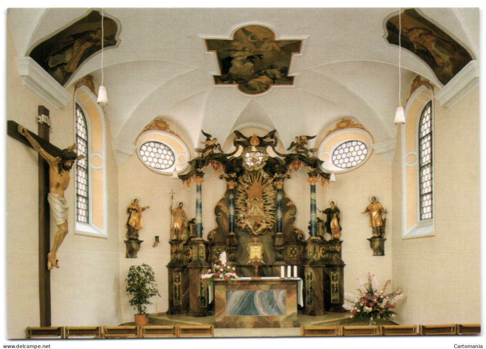 Innenraum Der Giersbergkapelle - Altar Mit Figuren Von Matthias Faller - Kruzifix - Kirchzarten