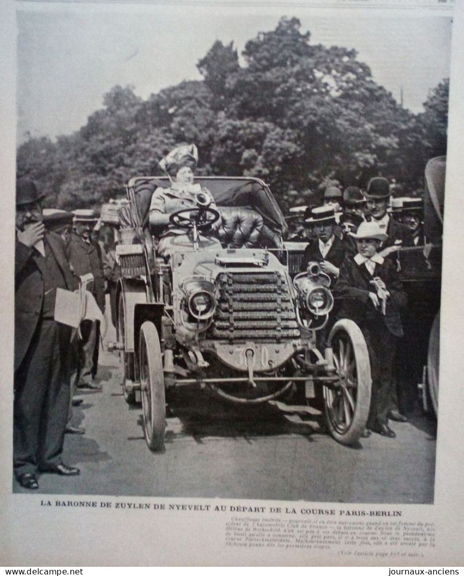 1901 COURSE AUTOMOBILE PARIS BERLIN - LA BARONNE ZUYLE DE NYEVELT - LA VIE AU GRAND AIR - Car Racing - F1