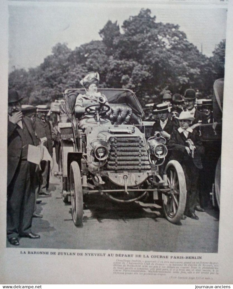 1901 COURSE AUTOMOBILE PARIS BERLIN - LA BARONNE ZUYLE DE NYEVELT - LA VIE AU GRAND AIR - Automobilismo - F1