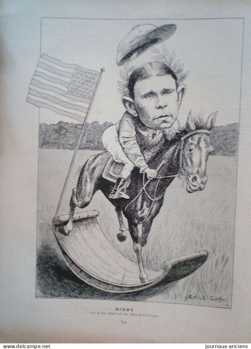 1901 CARICATURE EMILE COHL De RIGBY - LA VIE AU GRAND AIR - Ruitersport