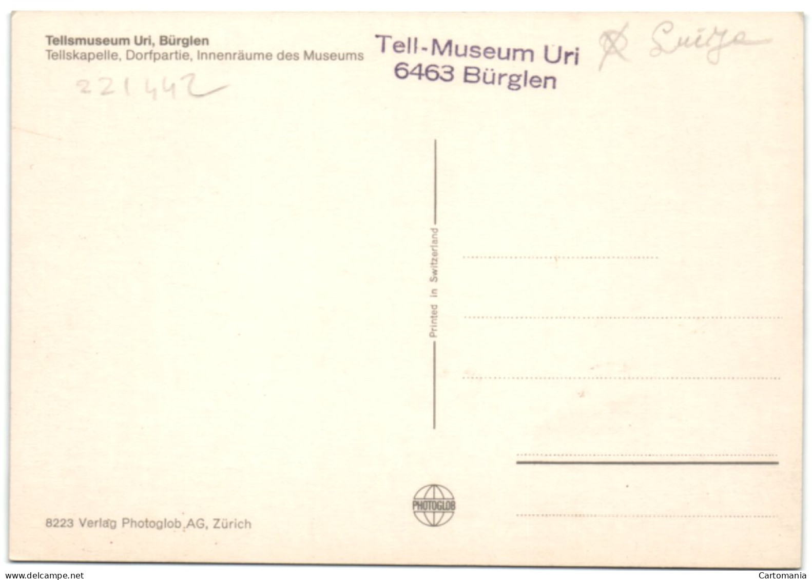 Tellsmuseum Uri - Bürglen - Tellspkapelle Dorfpartie Innenräume Des Museums - Bürglen